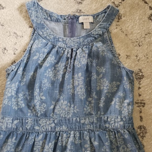 LOFT Dress Medium Womens Floral Lightweight Casual Dress M - Picture 5 of 8